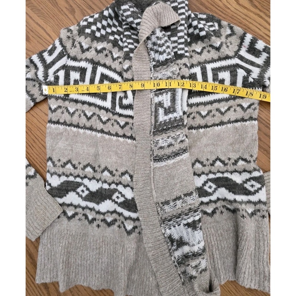 Vtg Abercrombie Fitch Artsy Tribal Knit Open Cardigan Jacket XS/S Boho Lagenlook - Picture 11 of 16